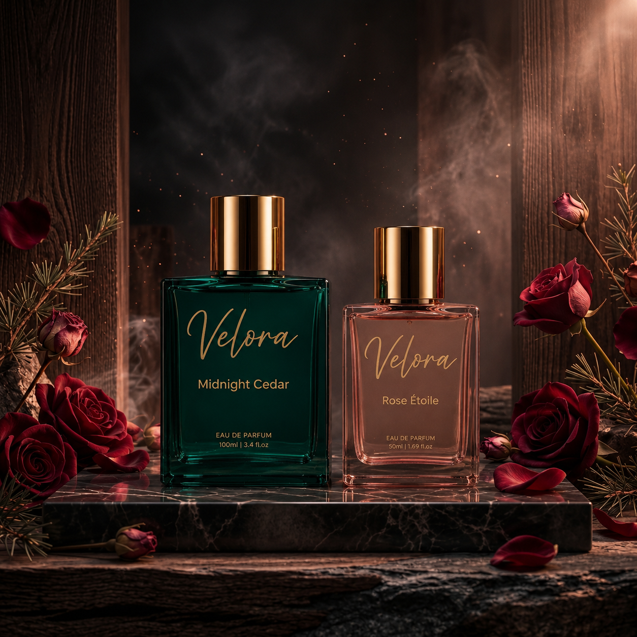 Midnight Cedar 100ml + Rose Etoile 50ml